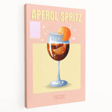 Large stretched canvas featuring an assortment of colorful fruits and beverages, ideal for kitchen wall art.