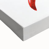 Large art of a black and white landscape painting featuring a fruit bowl, on stretched canvas, ideal for bedroom wall decor.