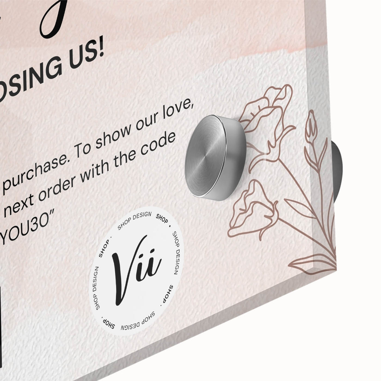 Floral Thank You Card - Personalized Customer Appreciation