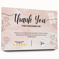 Floral Thank You Card - Personalized Customer Appreciation