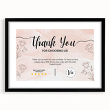 Floral Thank You Card - Personalized Customer Appreciation