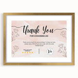 Floral Thank You Card - Personalized Customer Appreciation