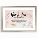 Floral Thank You Card - Personalized Customer Appreciation