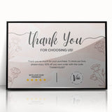 Floral Thank You Card - Personalized Customer Appreciation