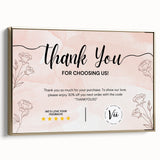 Floral Thank You Card - Personalized Customer Appreciation