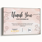 Floral Thank You Card - Personalized Customer Appreciation