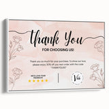 Floral Thank You Card - Personalized Customer Appreciation