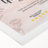 Floral Thank You Card - Personalized Customer Appreciation
