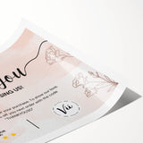 Floral Thank You Card - Personalized Customer Appreciation