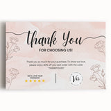 Floral Thank You Card - Personalized Customer Appreciation