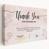 Floral Thank You Card - Personalized Customer Appreciation