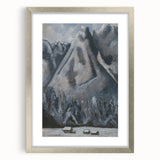 Modern Wall Art - Dramatic Waxenstein Peaks Landscape - Mountain Art Print
