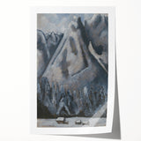 Modern Wall Art - Dramatic Waxenstein Peaks Landscape - Mountain Art Print