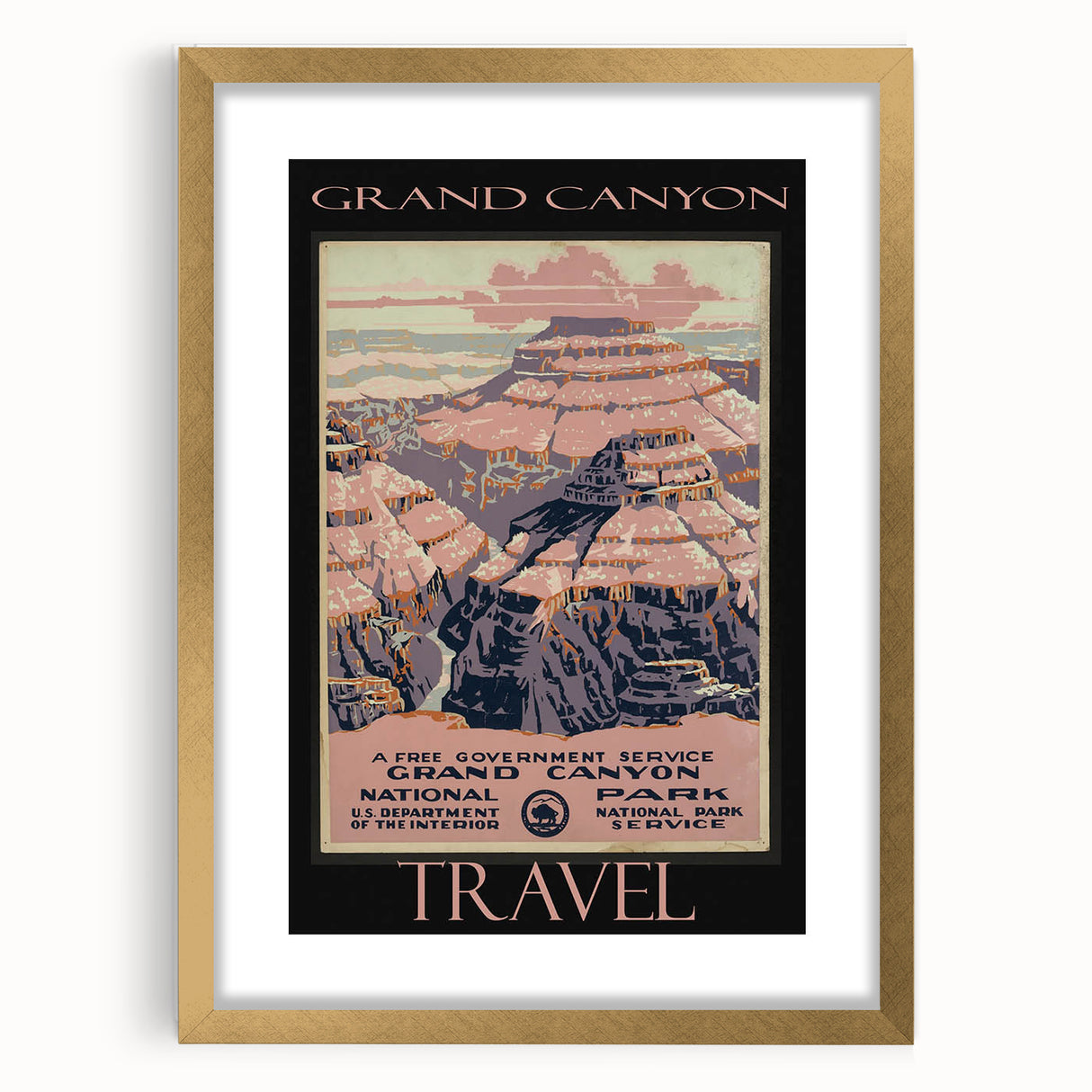 Retro Grand Canyon Poster – Vintage National Park Art