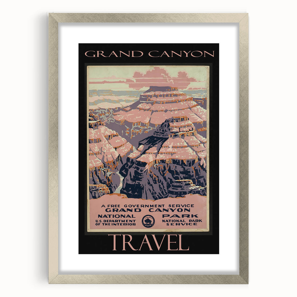 Retro Grand Canyon Poster – Vintage National Park Art