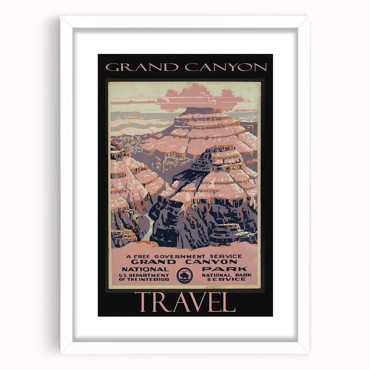 Retro Grand Canyon Poster – Vintage National Park Art