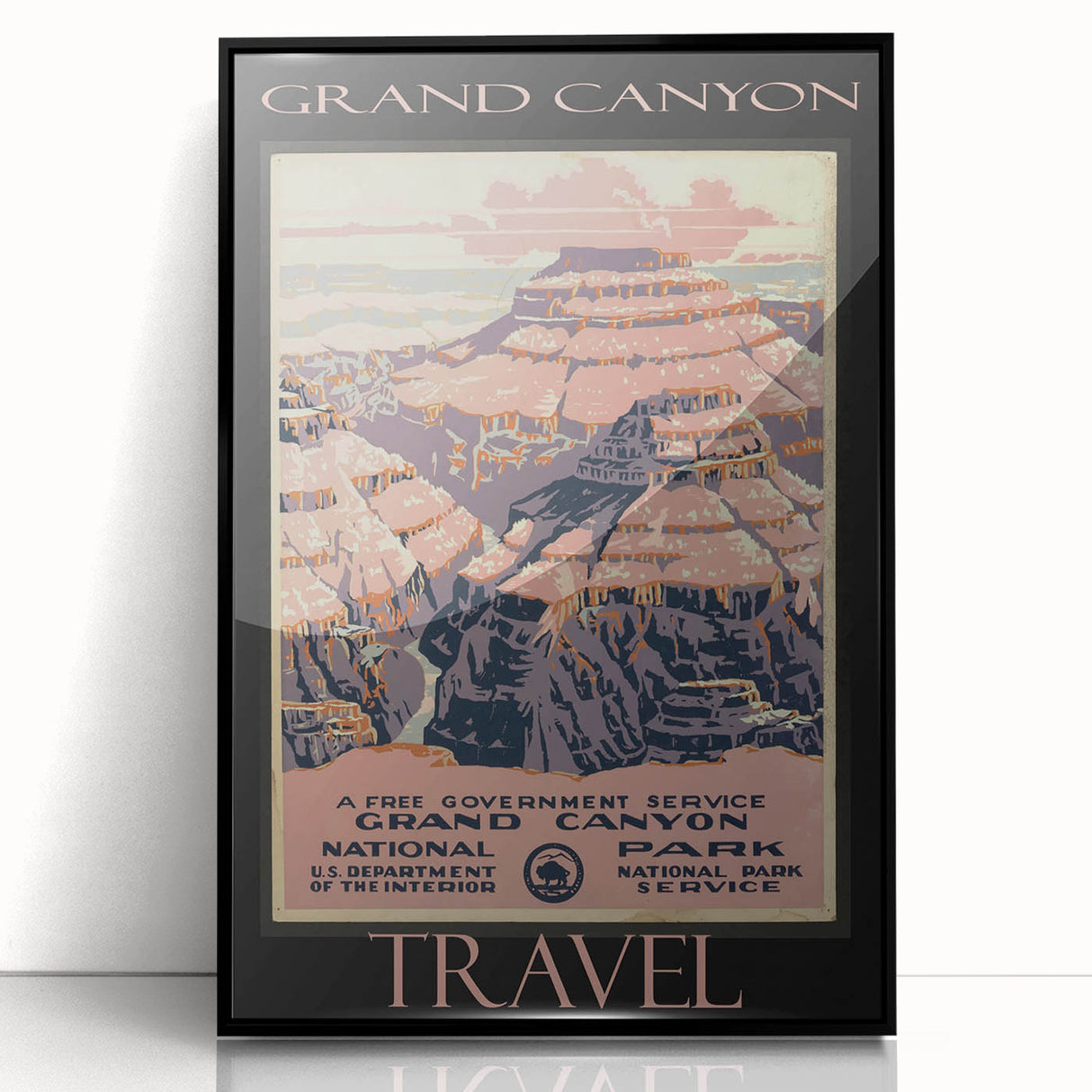Retro Grand Canyon Poster – Vintage National Park Art