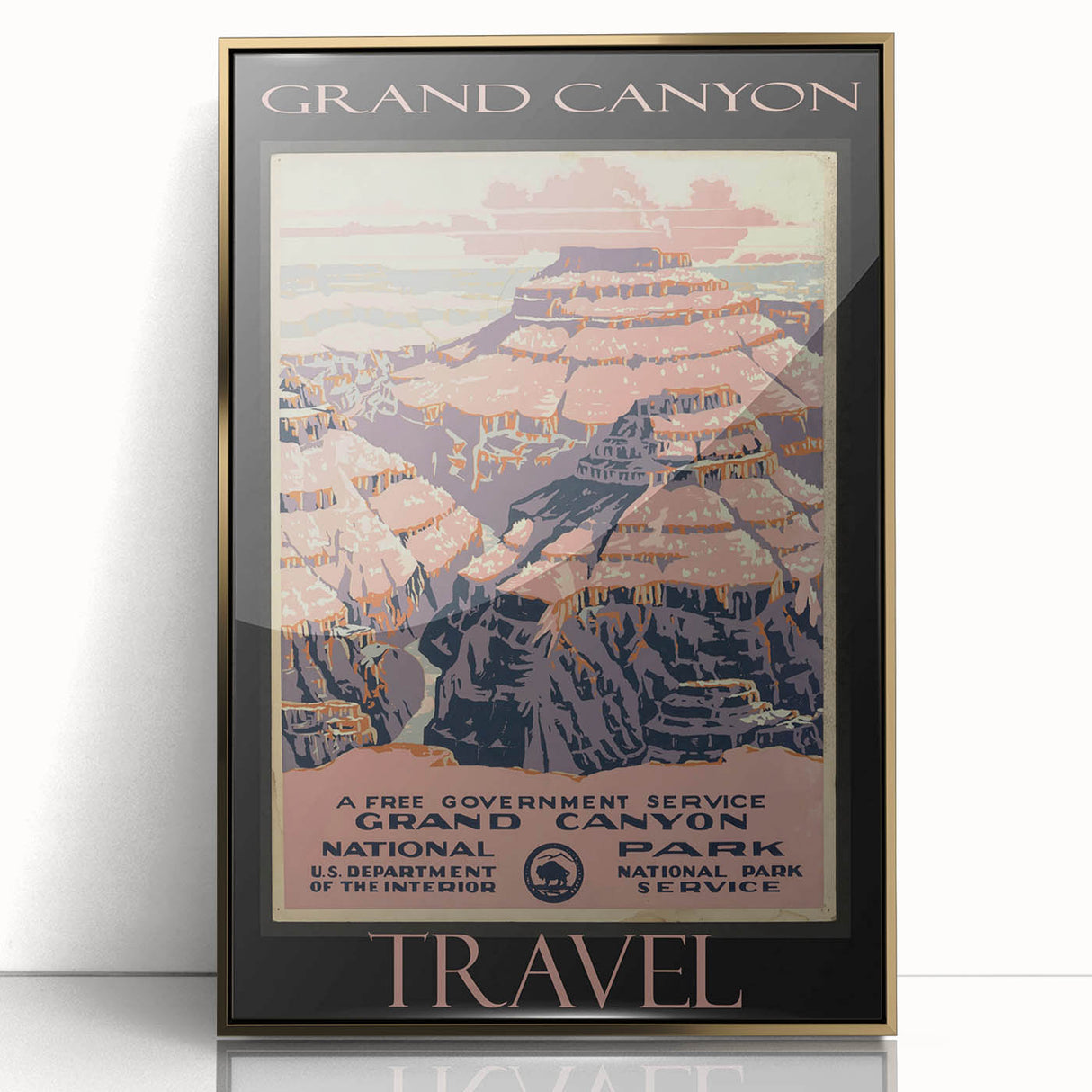 Retro Grand Canyon Poster – Vintage National Park Art