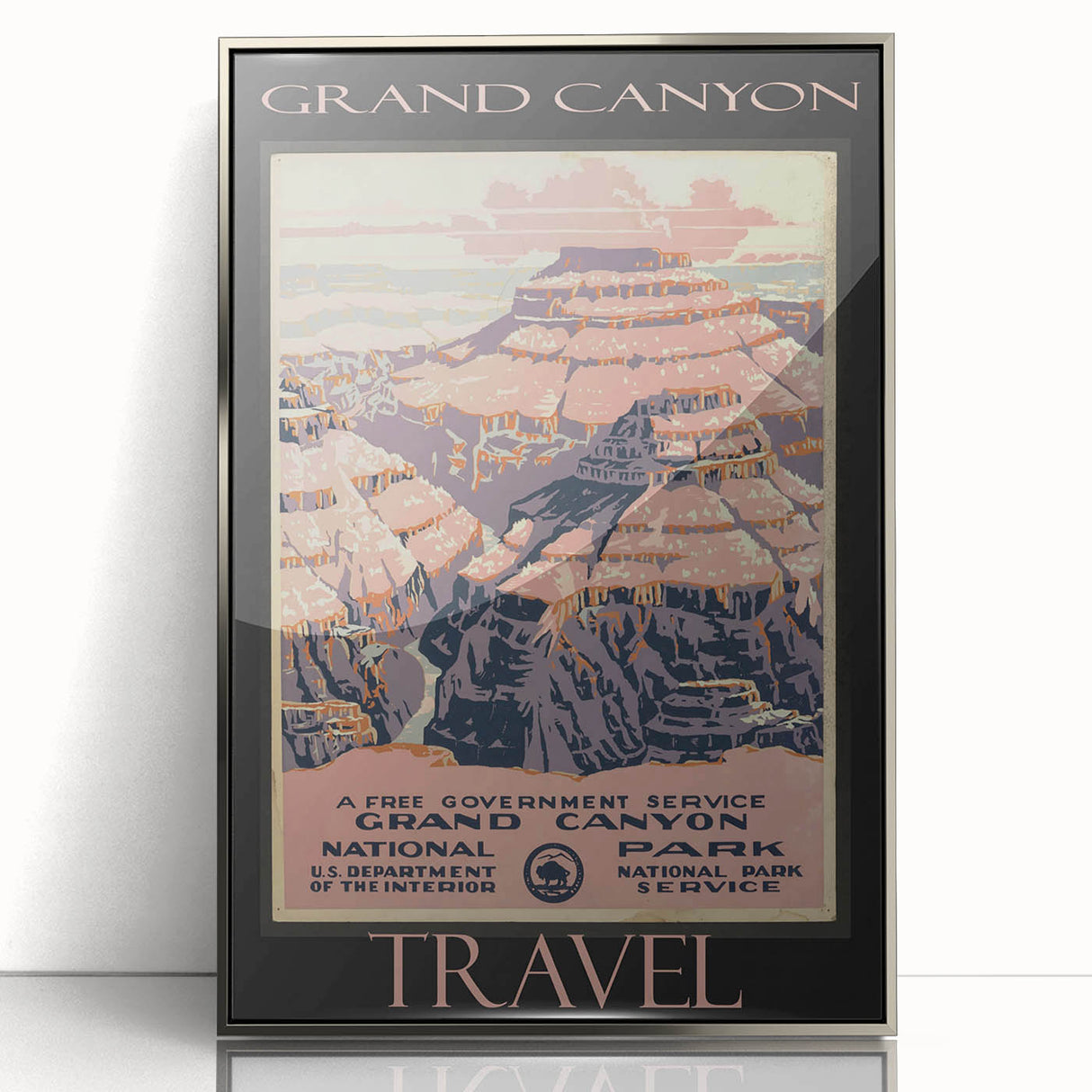 Retro Grand Canyon Poster – Vintage National Park Art
