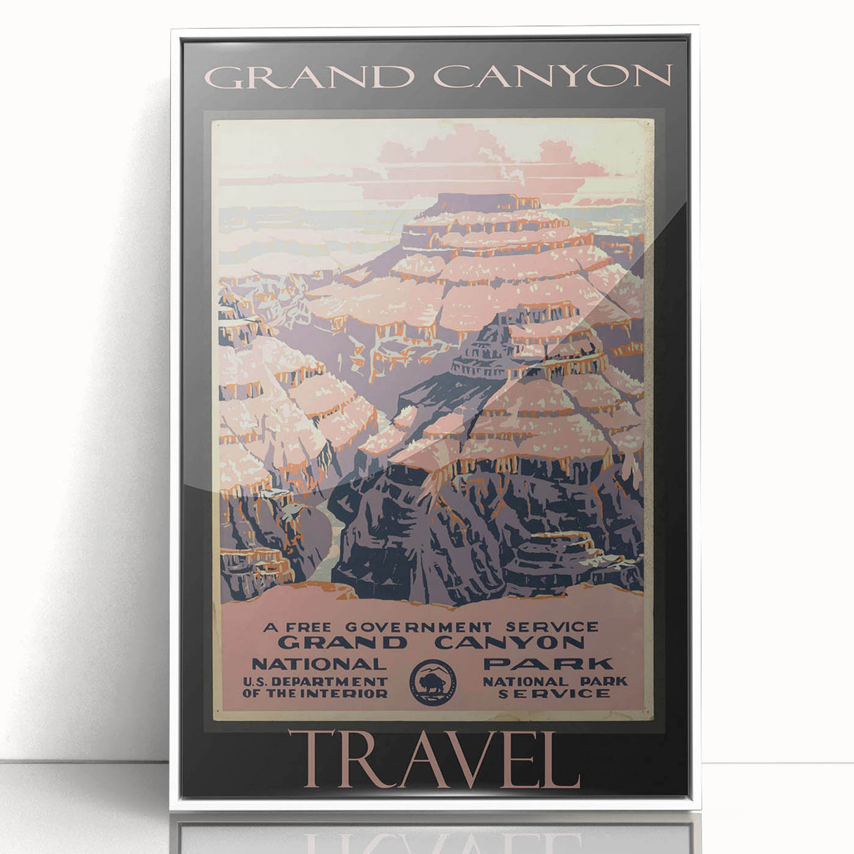 Retro Grand Canyon Poster – Vintage National Park Art