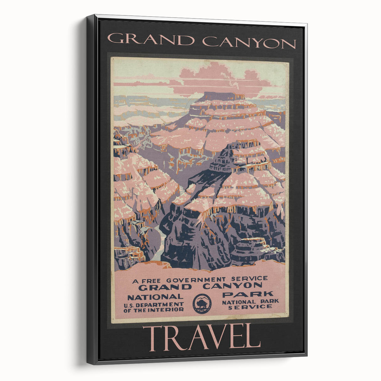 Retro Grand Canyon Poster – Vintage National Park Art