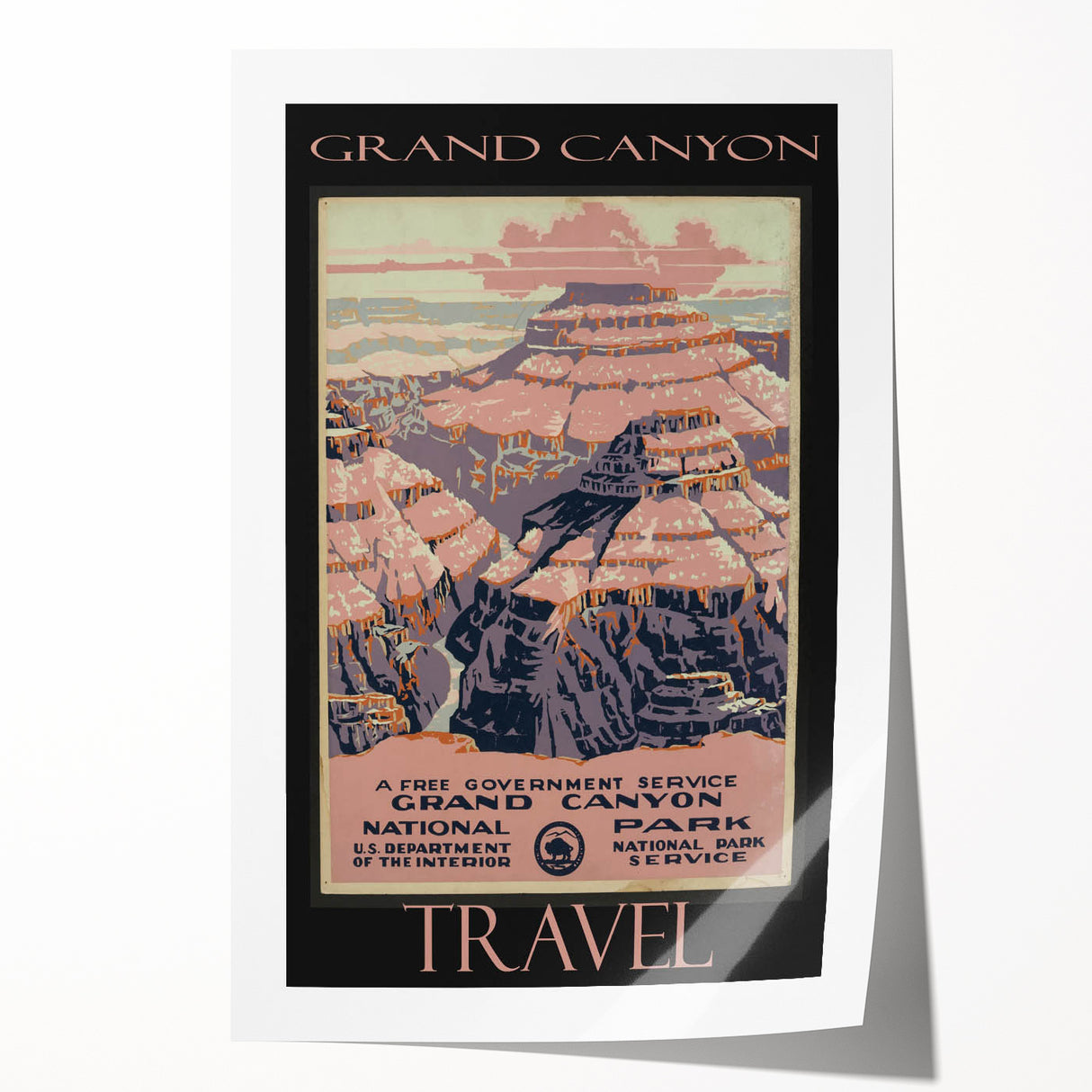 Retro Grand Canyon Poster – Vintage National Park Art