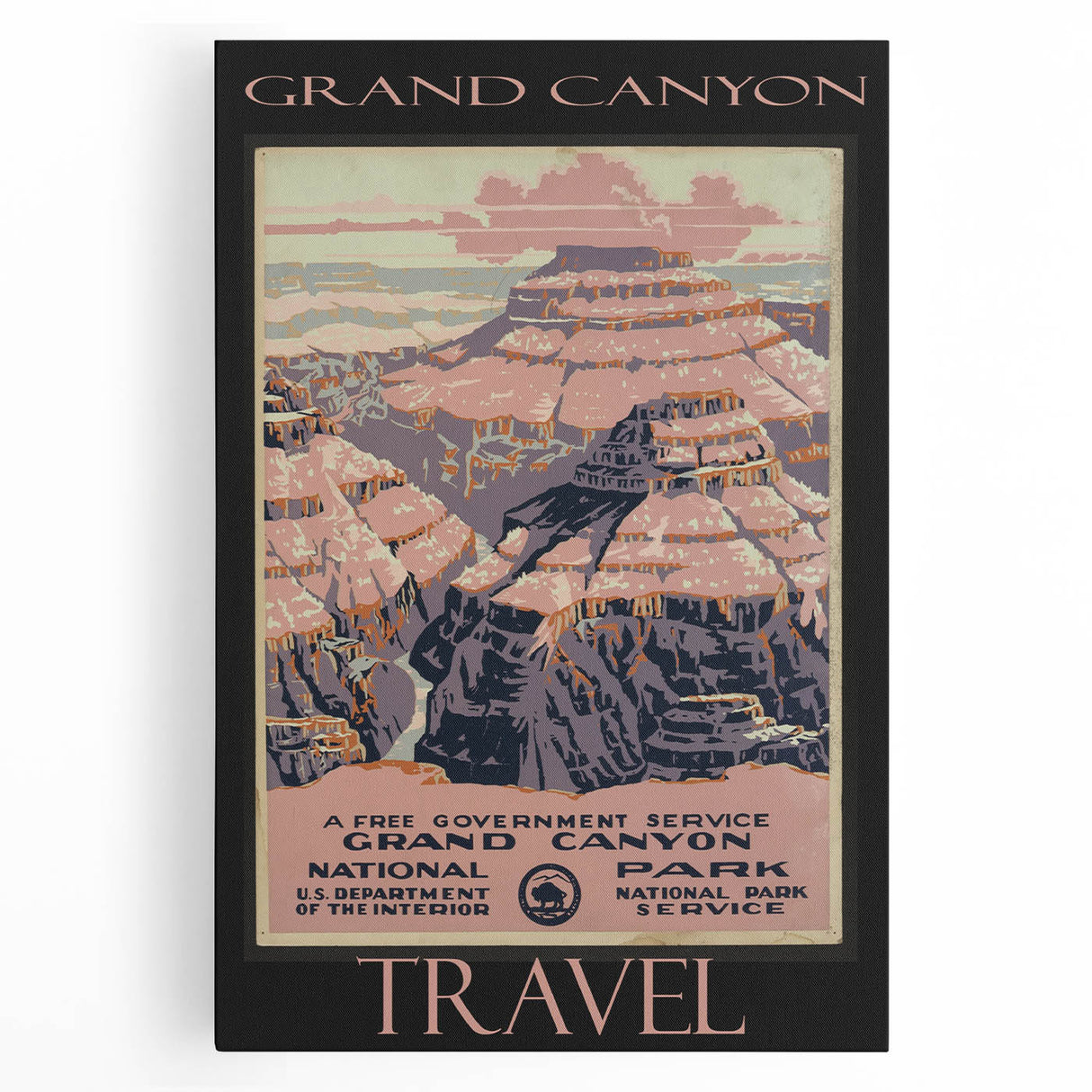 Retro Grand Canyon Poster – Vintage National Park Art