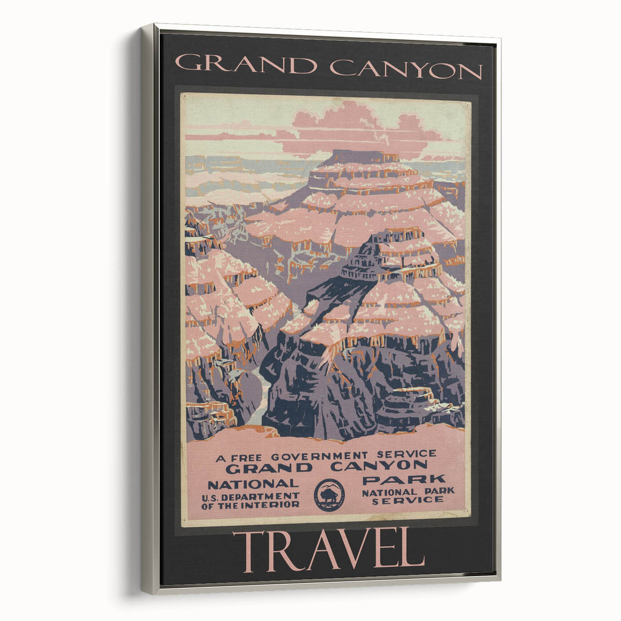 Retro Grand Canyon Poster – Vintage National Park Art