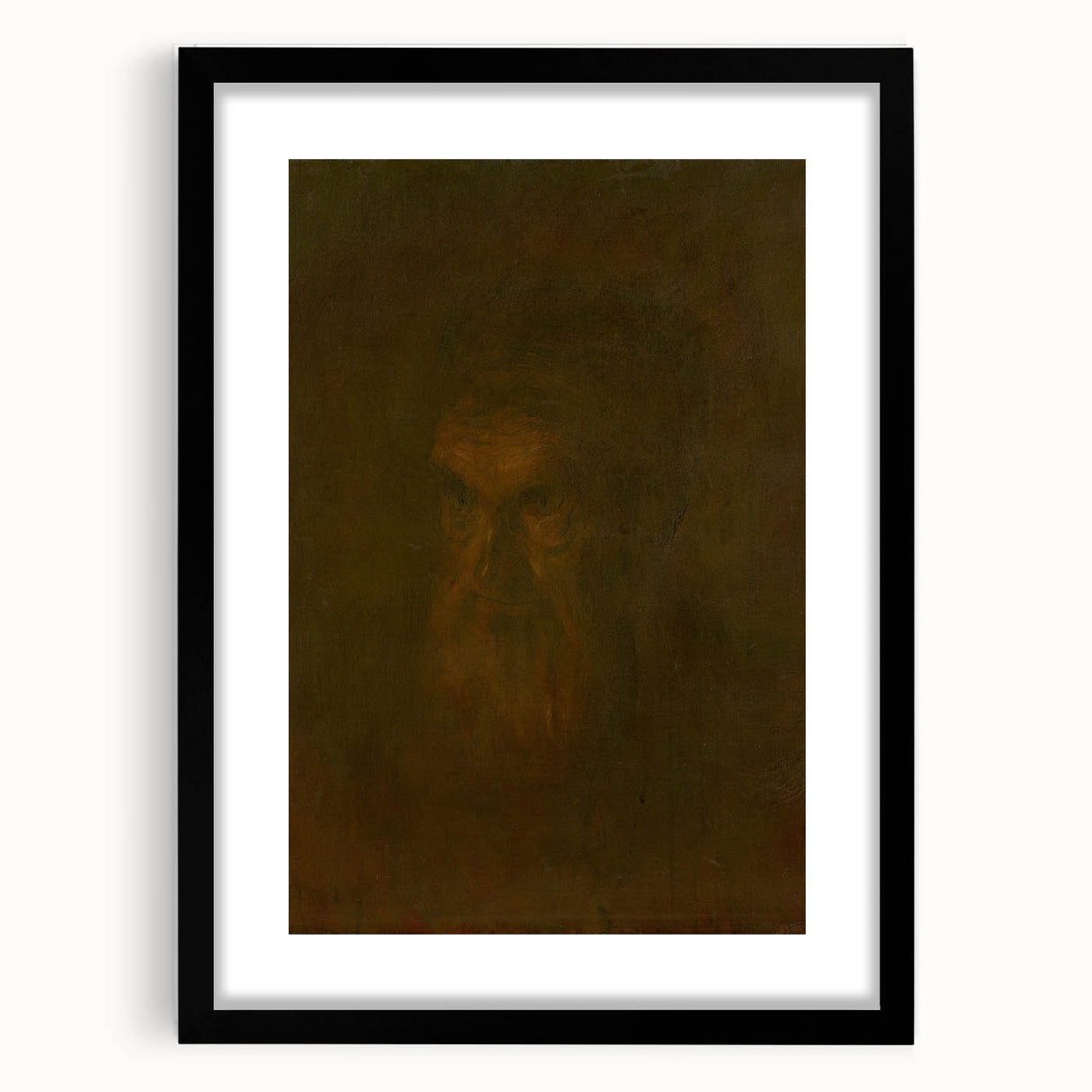Head Study of an Old Man Art Print - Ladislav Mednyánszky Realism Portrait