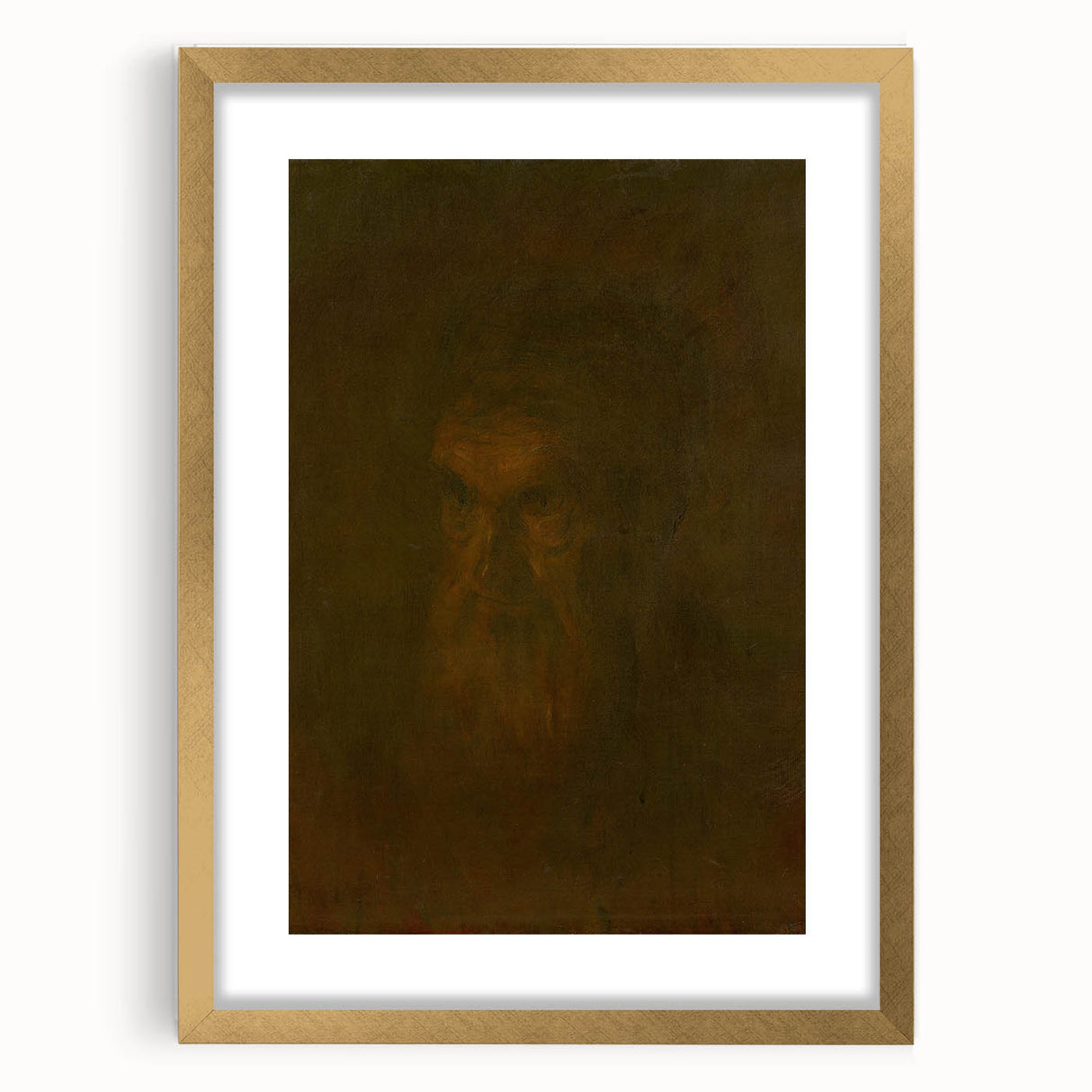 Head Study of an Old Man Art Print - Ladislav Mednyánszky Realism Portrait