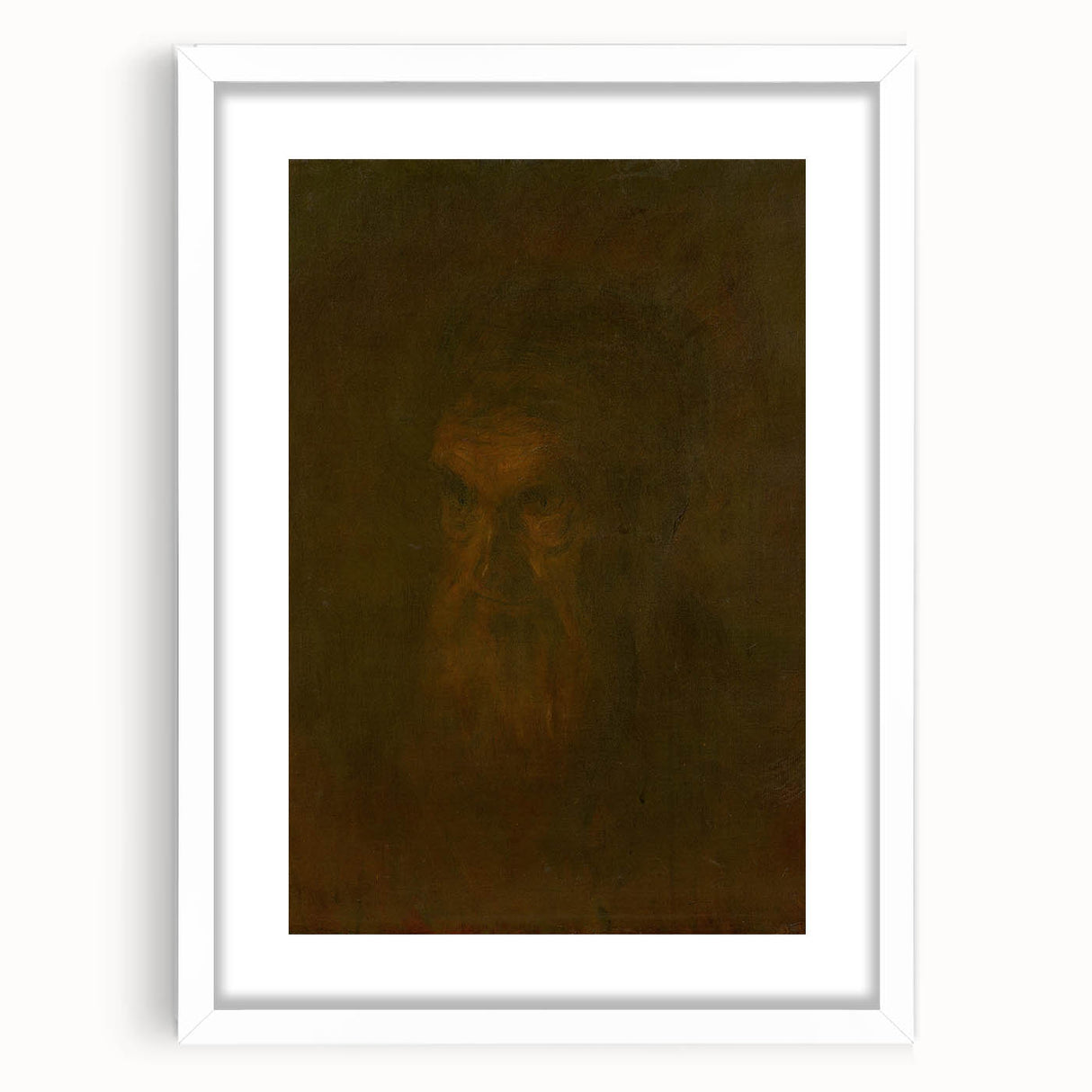 Head Study of an Old Man Art Print - Ladislav Mednyánszky Realism Portrait