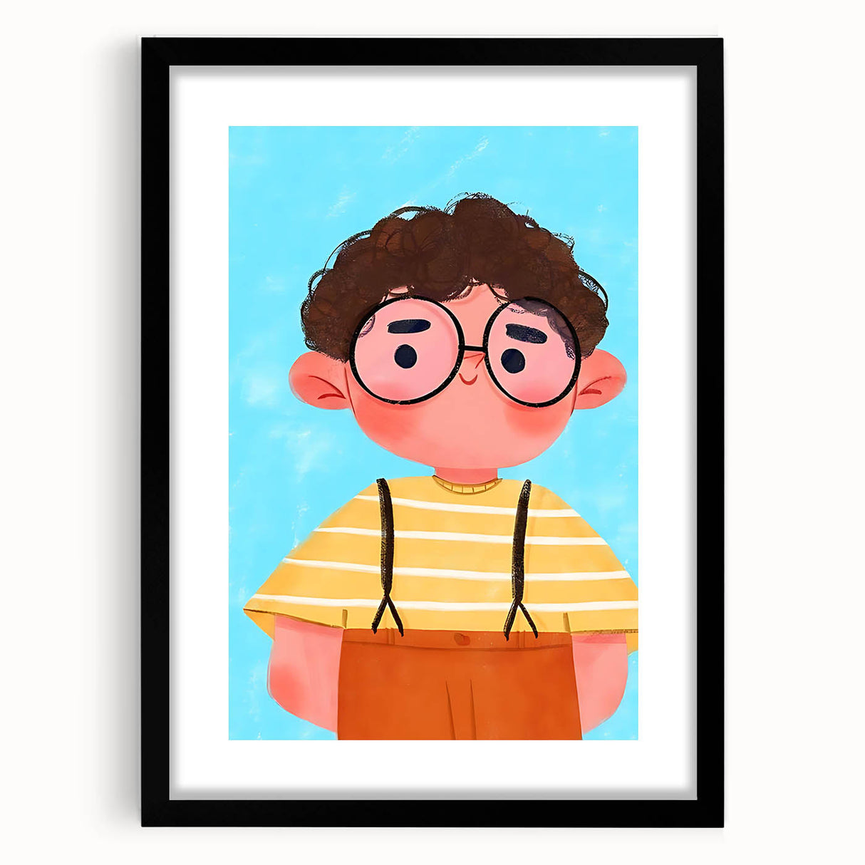 Curly Haired Boy - Boys Room Wall Art Kids Wall Art Prints