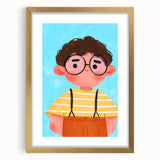 Curly Haired Boy - Boys Room Wall Art Kids Wall Art Prints