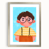 Curly Haired Boy - Boys Room Wall Art Kids Wall Art Prints