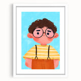Curly Haired Boy - Boys Room Wall Art Kids Wall Art Prints