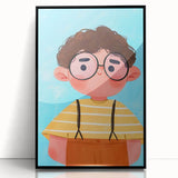 Curly Haired Boy - Boys Room Wall Art Kids Wall Art Prints