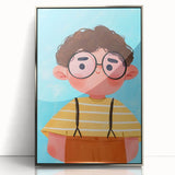 Curly Haired Boy - Boys Room Wall Art Kids Wall Art Prints