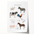 Farm Animals Kids Educational Wall Art - Learning Poster for Classrooms