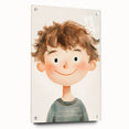 Smiling Boy Nursery Wall Art – Kids Room & Baby Room Decor
