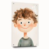 Smiling Boy Nursery Wall Art – Kids Room & Baby Room Decor