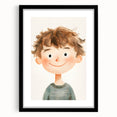 Smiling Boy Nursery Wall Art – Kids Room & Baby Room Decor