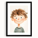Smiling Boy Nursery Wall Art – Kids Room & Baby Room Decor