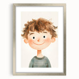 Smiling Boy Nursery Wall Art – Kids Room & Baby Room Decor