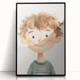 Smiling Boy Nursery Wall Art – Kids Room & Baby Room Decor