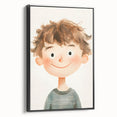 Smiling Boy Nursery Wall Art – Kids Room & Baby Room Decor