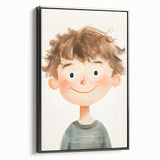 Smiling Boy Nursery Wall Art – Kids Room & Baby Room Decor