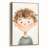 Smiling Boy Nursery Wall Art – Kids Room & Baby Room Decor