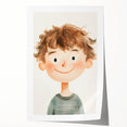 Smiling Boy Nursery Wall Art – Kids Room & Baby Room Decor