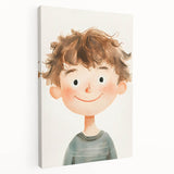 Smiling Boy Nursery Wall Art – Kids Room & Baby Room Decor