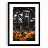 Extra large abstract art print with colorful, textured design on black framed canvas, ideal for living room decor.